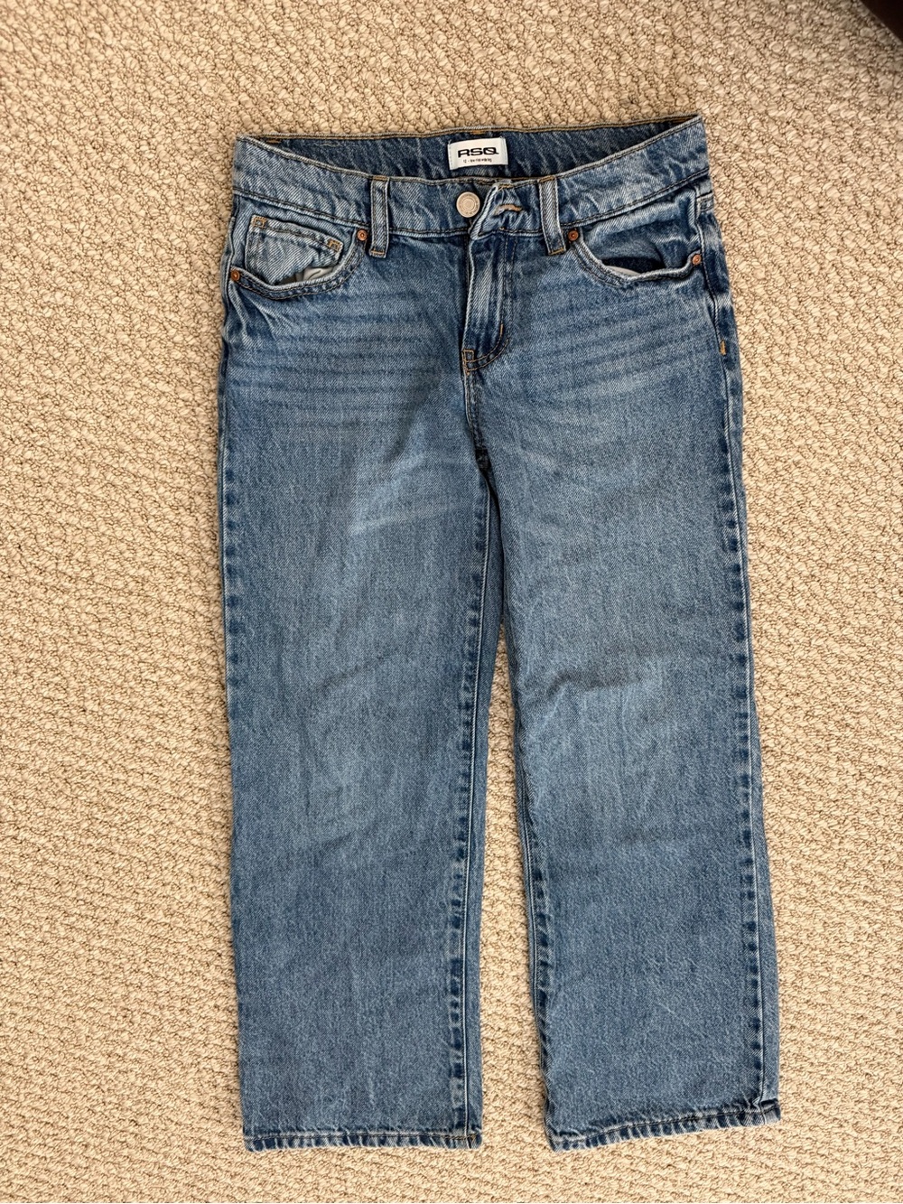RSQ Women's wide Leg Jeans - Medium Blue Wash